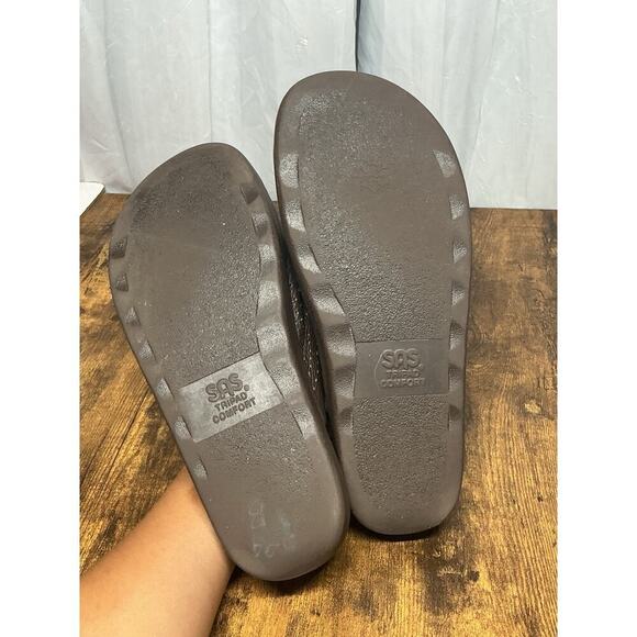 Men's SAS Bravo Heel Strap Sandal Brown Leather Buckle Size 11 - Picture 7 of 9